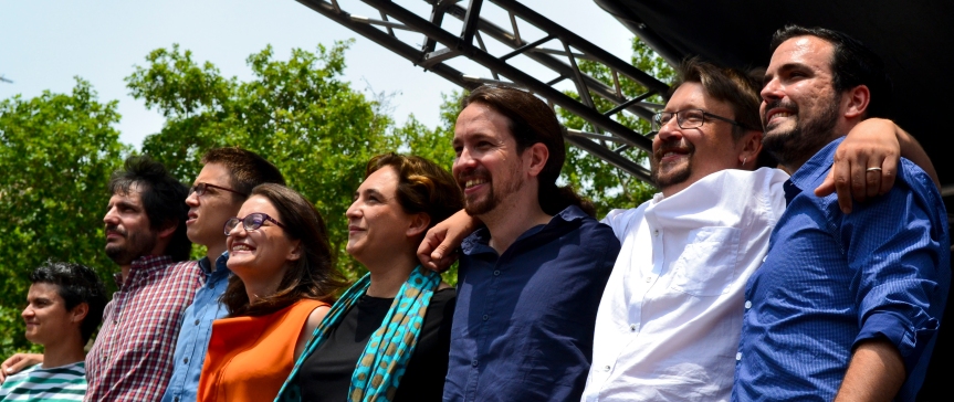 Fotogalería del acto de En Comú Podem en Barcelona